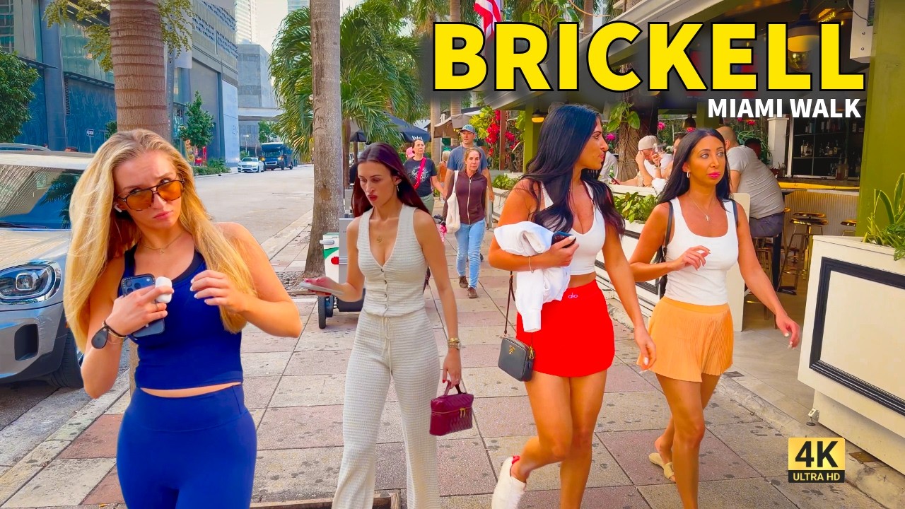 Brickell Miami 4K Walking Tour &ndash; Streets, Skyline & Waterfront