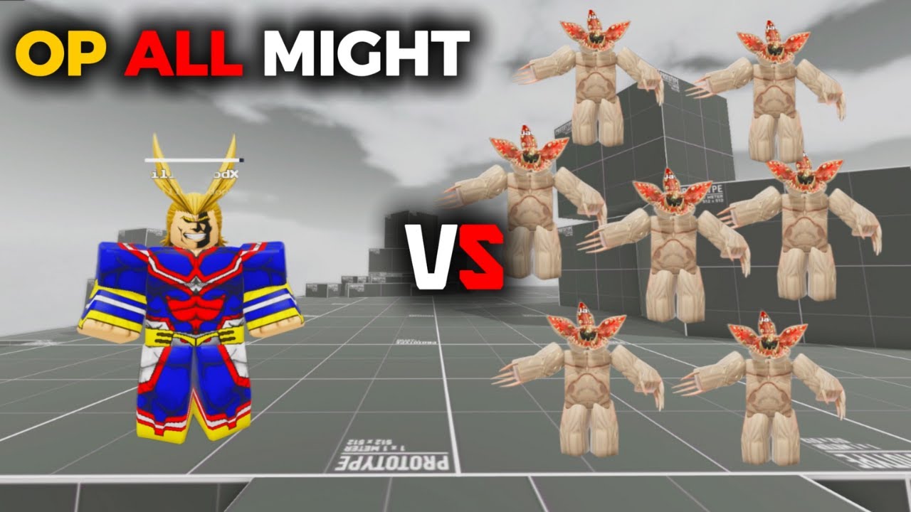 OP All Might Vs 10 Demodogs Who's Going Win Solo | Marvellous Playground demodogs EVENT Update
