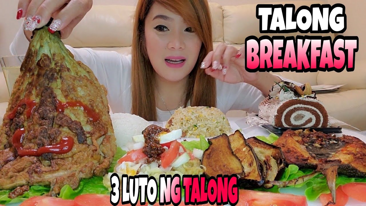 ULTIMATE TALONG BREAKFAST MUKBANG / TORTA,PRITO AT ENSALADANG TALONG / special collab w/@itsrl07