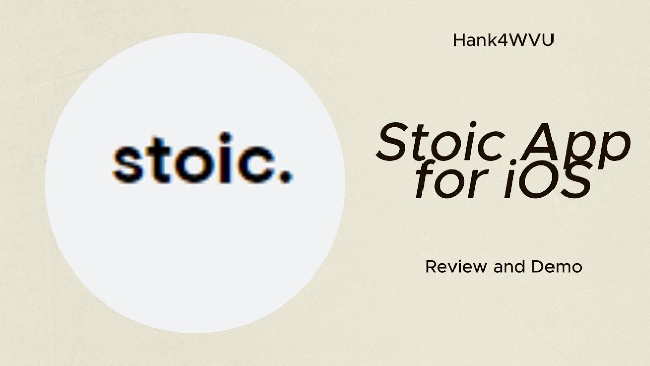 Stoic App for iOS and OS review and demostration