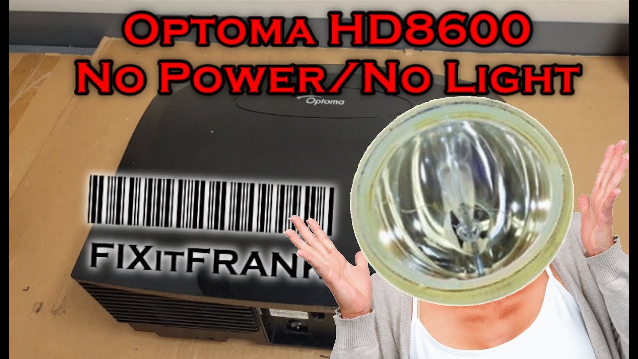 Optoma HD8600 DLP Projector Repair - No Power, PowerSupply/Ballast Damage