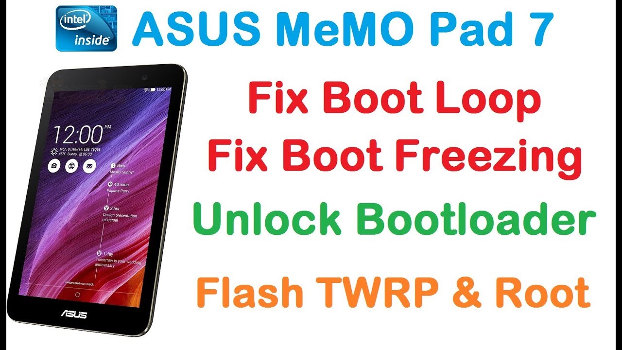 ASUS ME176C - FIX Boot Loop Freezing Разблокировка Bootloader