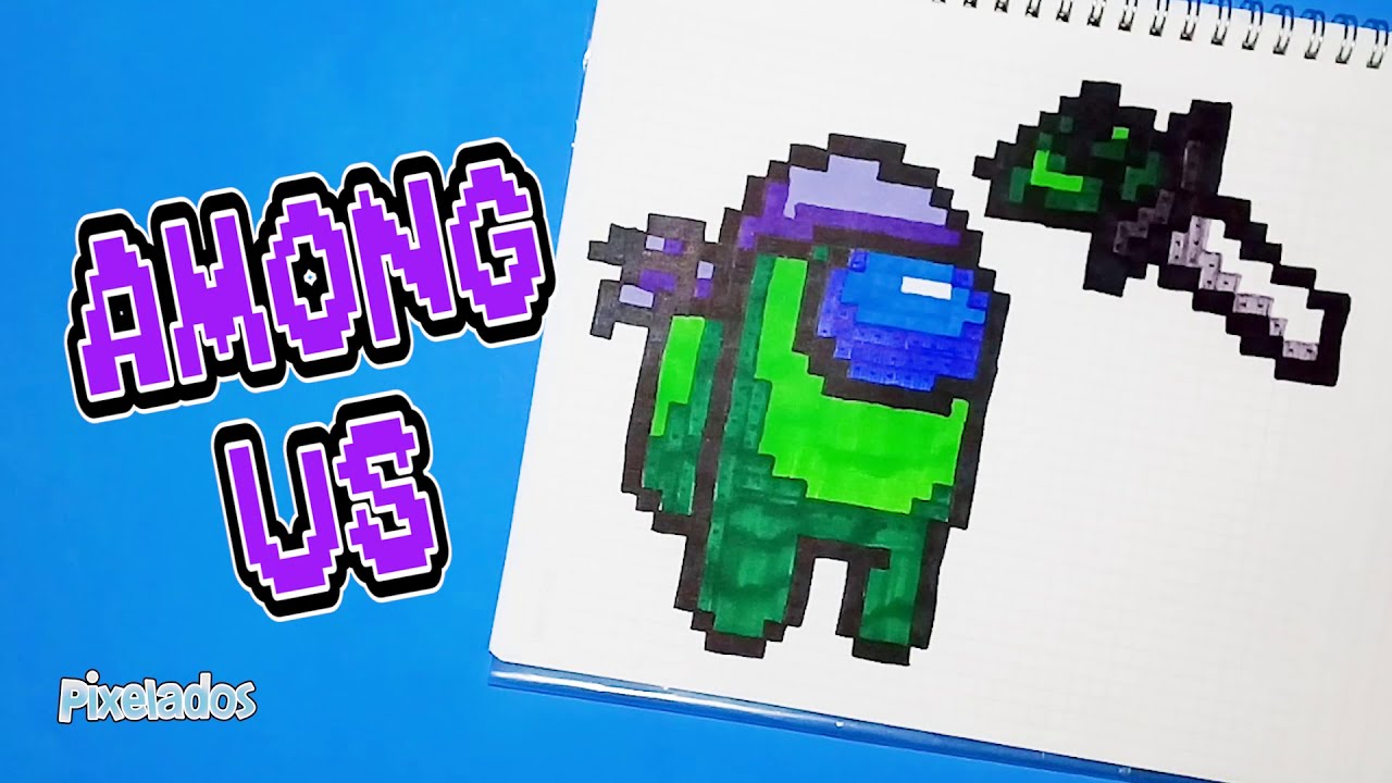 COMO DIBUJAR IMPOSTOR AMONG US PIXEL ART - PIXELADOS