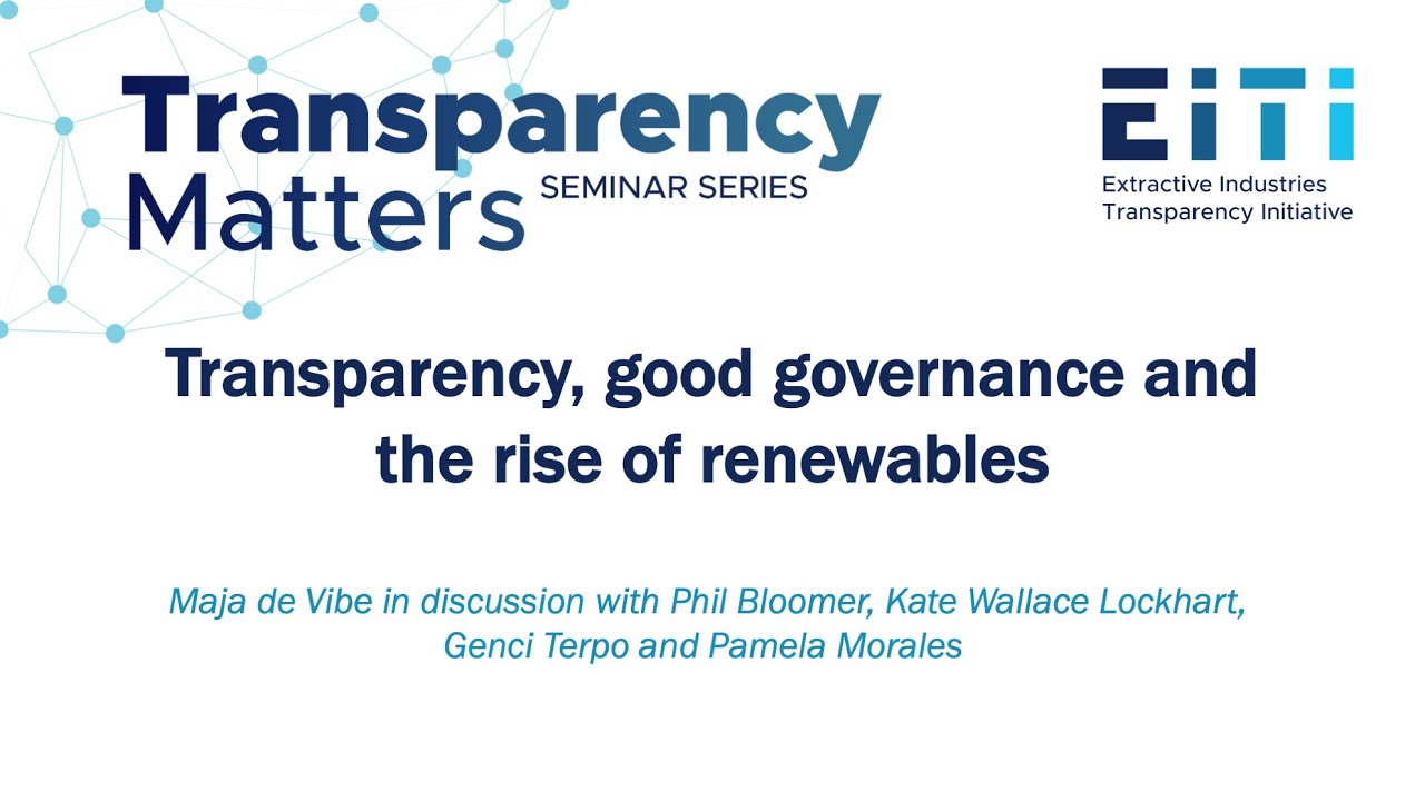 Transparency, good governance and the rise of renewables