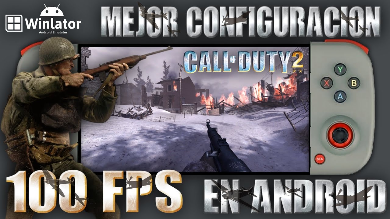 CALL OF DUTY 2 CLÁSICO SHOOTER DE GUERRA AHORA EN TU ANDROID EMULADOR WINLATOR GLIBC 100FPS 🤯📱