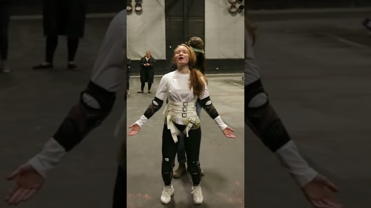 Sadie Sink on the set of Stranger Things season 4 #shorts