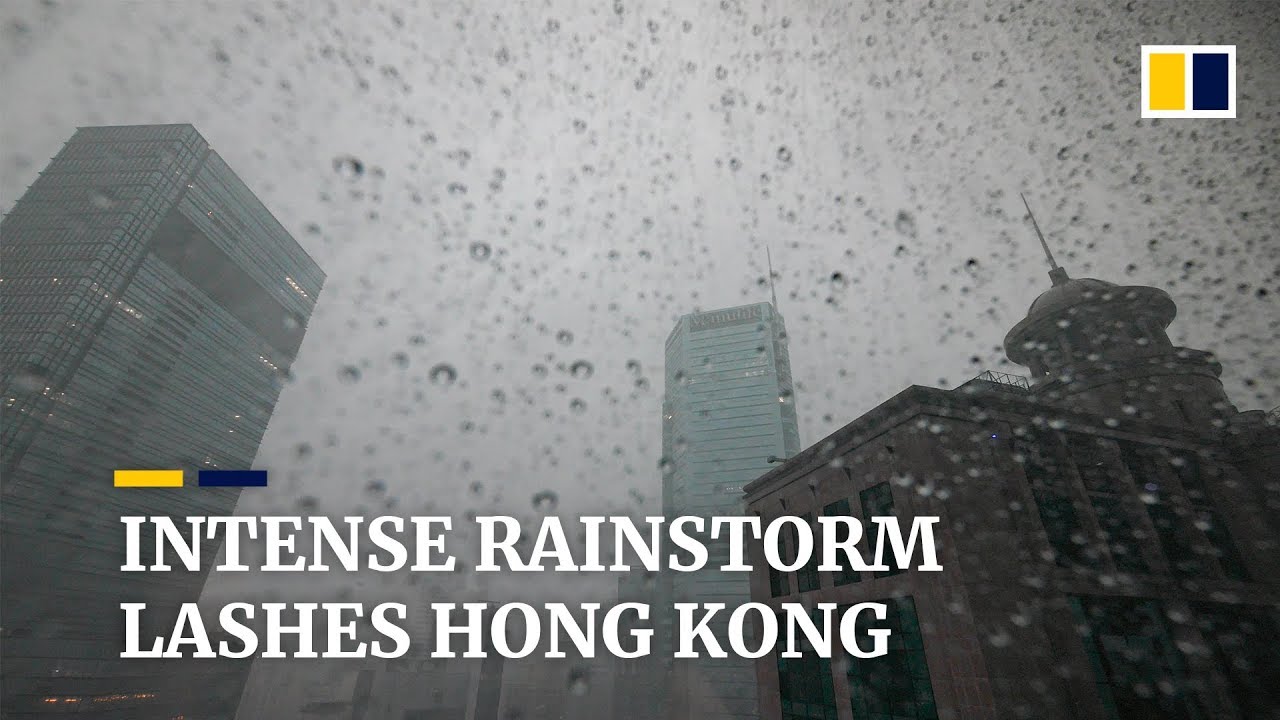 Intense rainstorm lashes Hong Kong
