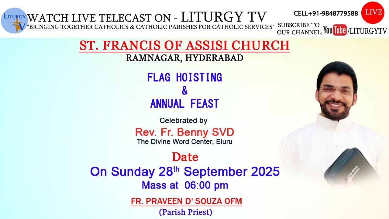 Fr. Benny SVD | Flag Hoisting Holy Mass 6pm | Annual Feast of St. Francis of Assisi Church | 28-9-25