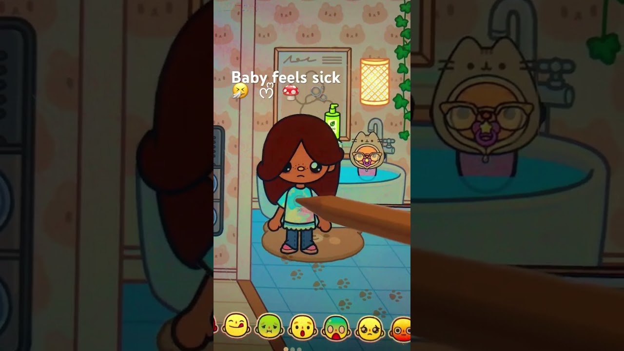 Baby feels sick🤧Toca mocha12