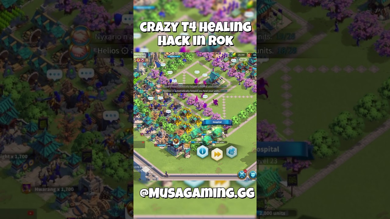 Craziest T4 Healing Hack 🧠🧠 I've Learned Today From Chat🧠🧠#riseofkingdoms #rokfriendship