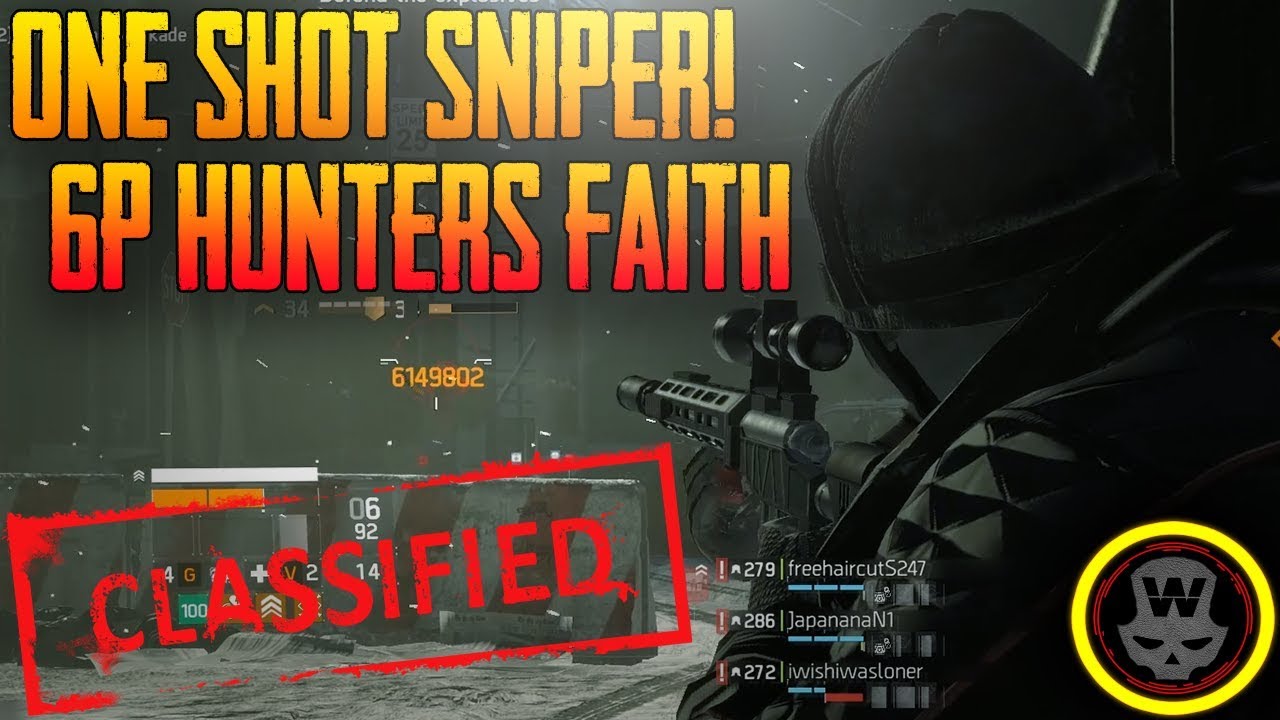 One Shot Sniper! Hunters Faith PVE Build gameplay (The Division 1.8)