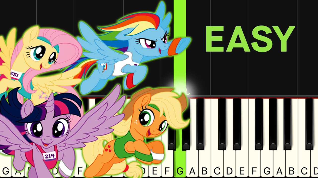 My Little Pony Friendship is Magic Theme Song EASY Piano Tutorial