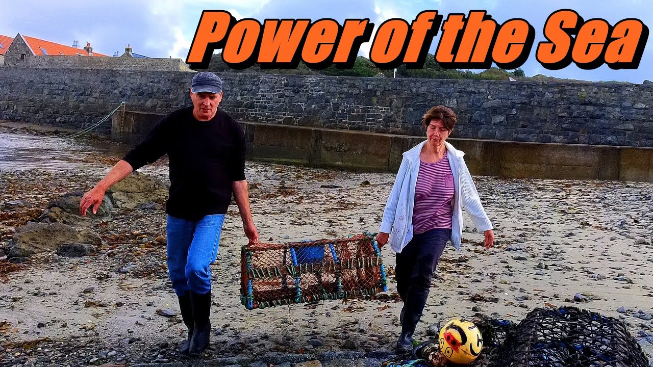 Storm Surge & Heavy Swells Recovering The Crab & Lobster Pots During Storm Babet 2023