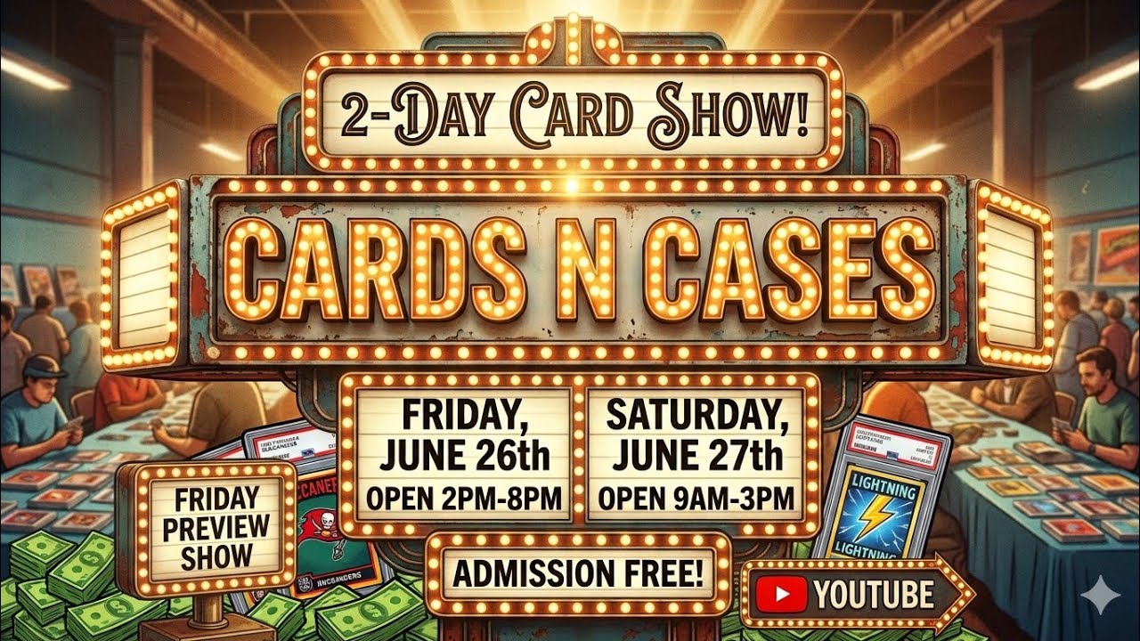 Ежемесячная выставка спортивных карточек в Тампе, Флорида: Cards N Cases + Baseball Card Clubhous...