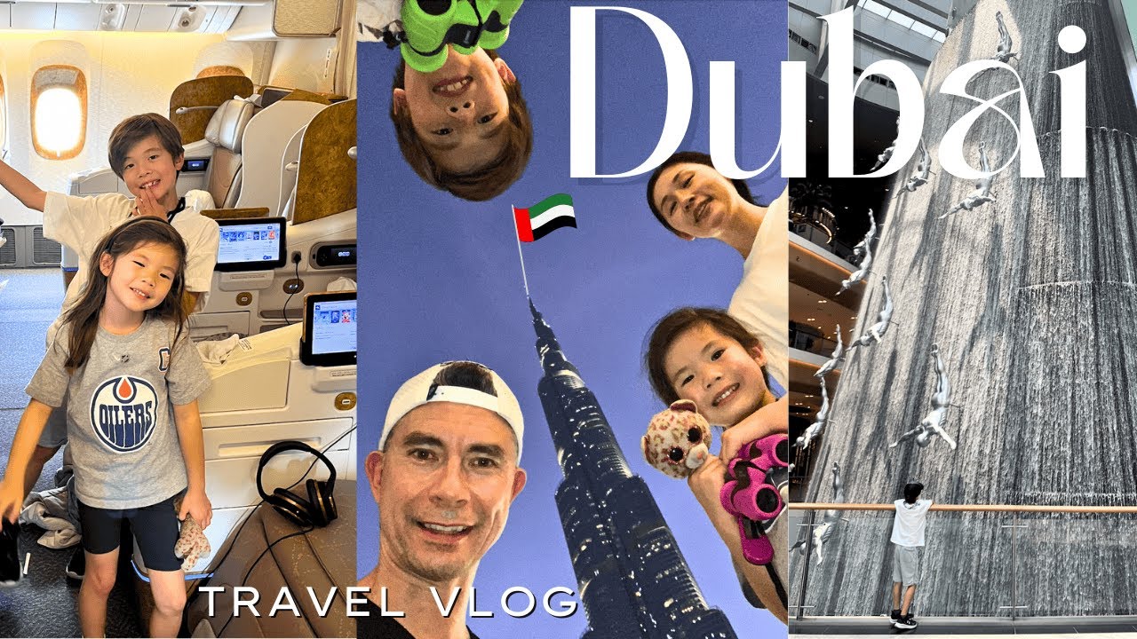 UAE Vlog 🇦🇪 | Dubai Mall, Fountain Show, Kidzania During 16-Hour Layover, Emirates Business Class ✈️