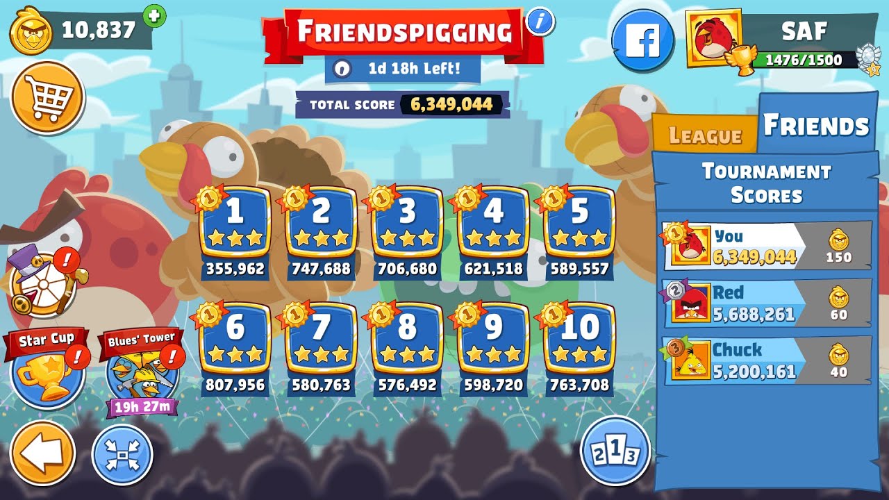 Angry Birds Friends. Friendspigging (30.11.2024). All levels 3 stars. Passage from Sergey Fetisov