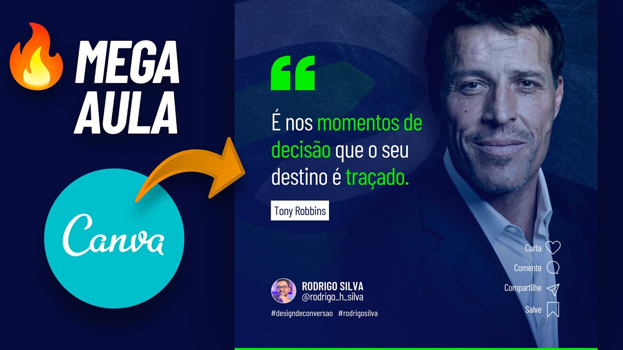 Como fazer arte de Frase Motivacional no #Canva