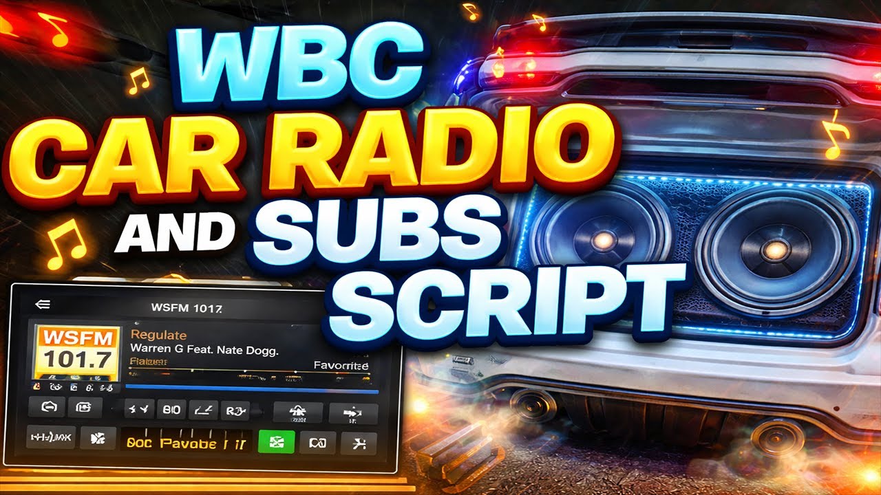 Car Radio and Subs Script | Whiteboyz Customz | Fivem Car Radio Script