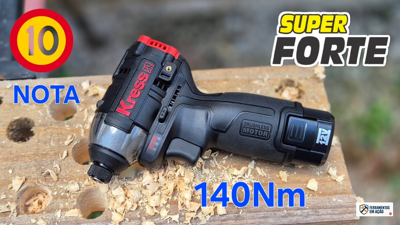 TESTE COMPLETO - PARAFUSADEIRA DE IMPACTO KRESS 12V BRUSHLESS