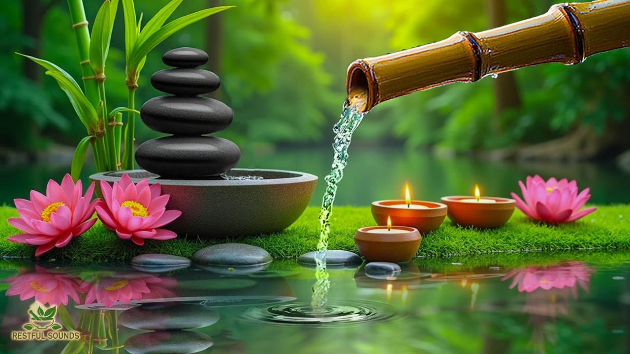 Healing Piano Music & Water Sounds 🌿 Calm Meditation, Stress Relief & Deep Sleep Music