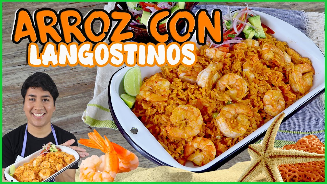 ARROZ CON LANGOSTINOS Y SALSA BASE