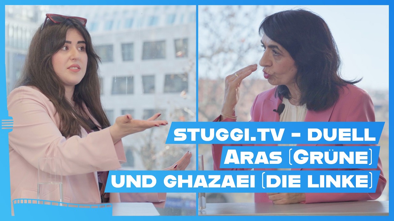 Grüne vs. Linke: Das STUGGI.TV-Duell mit Muhterem Aras und Mersedeh Ghazaei | STUGGI.TV