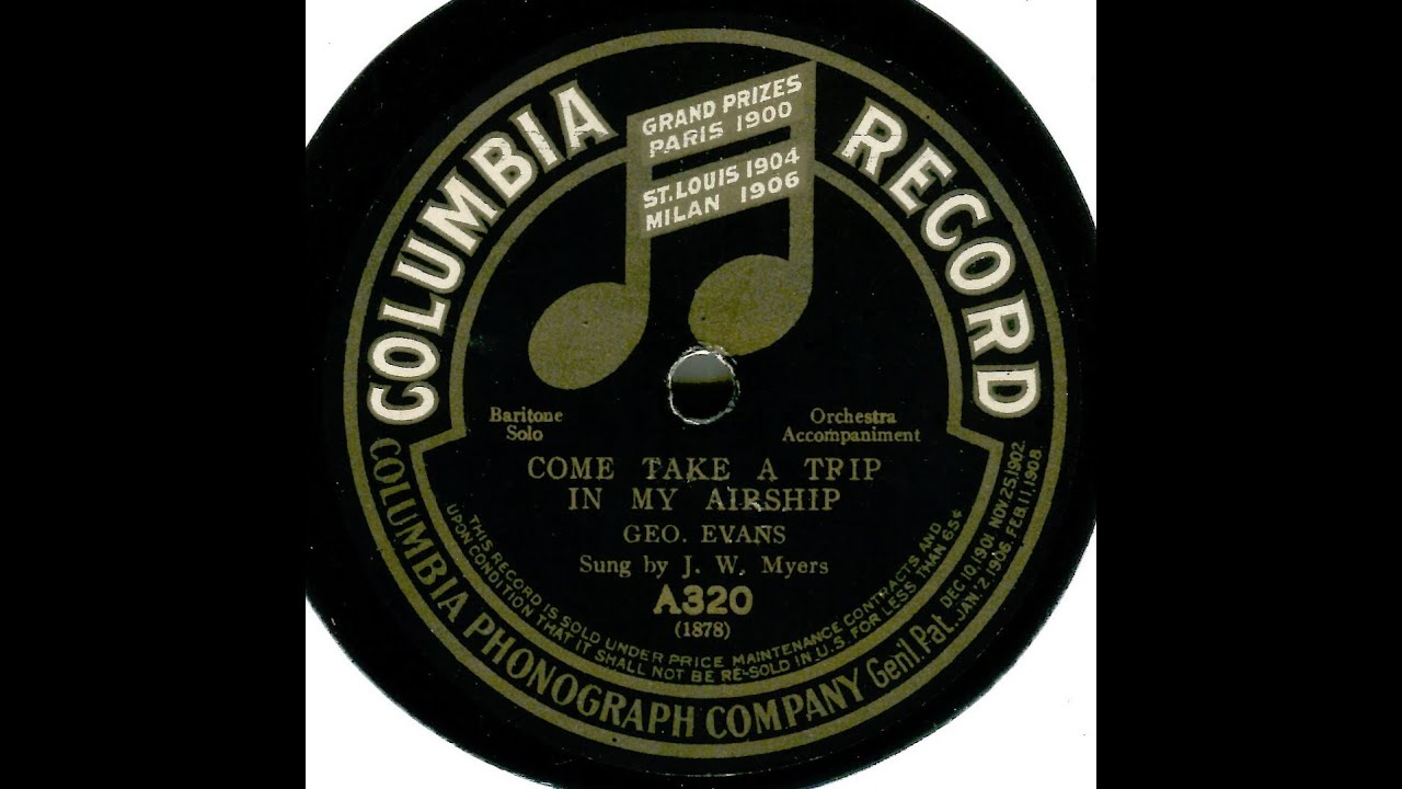 Come Take a Trip in My Airship--J.W.  Meyers, Baritone with Orch., 1904