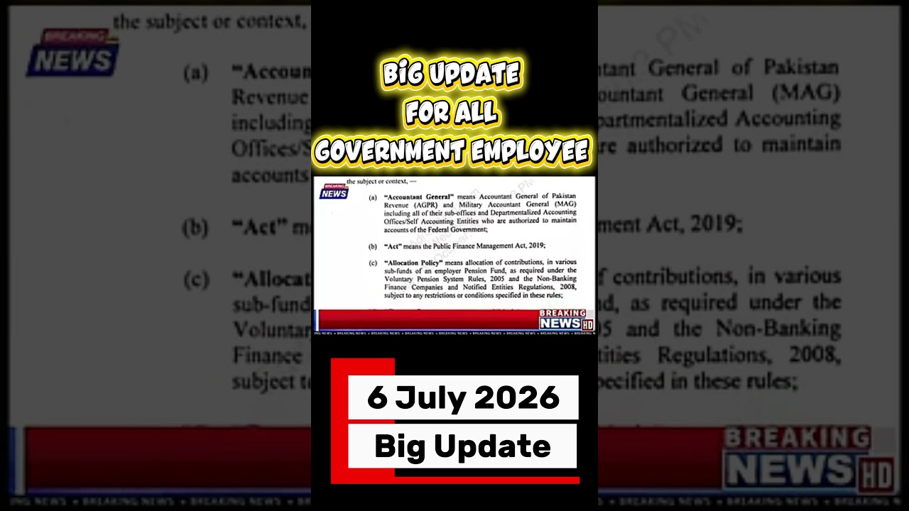 6 July 2026 |A Big Update For  govt  employees pensioners family Pensioners
