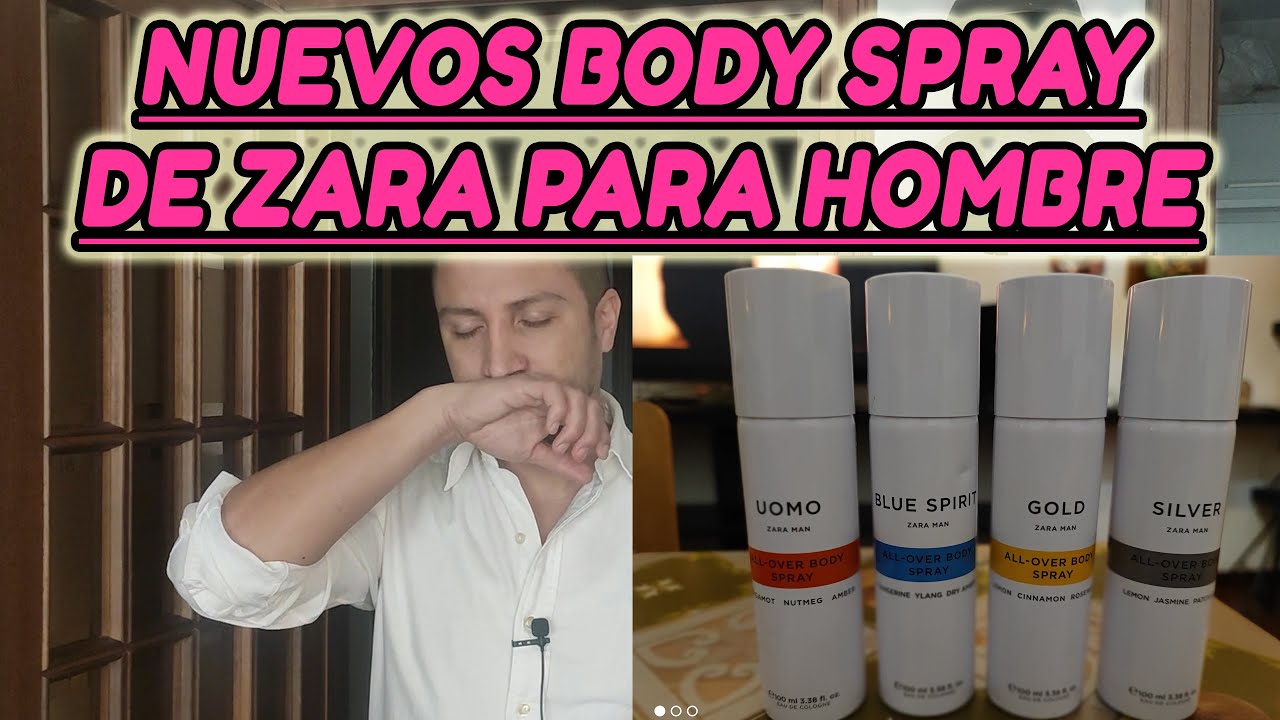 Body Spray Zara (Gold, Silver, Blue Spirit, Uomo) Eau de Cologne | Nuevos 2021 para hombre
