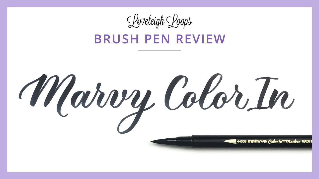 MARVY COLORIN BRUSH &mdash; обзор кисти-ручки для каллиграфии и письма