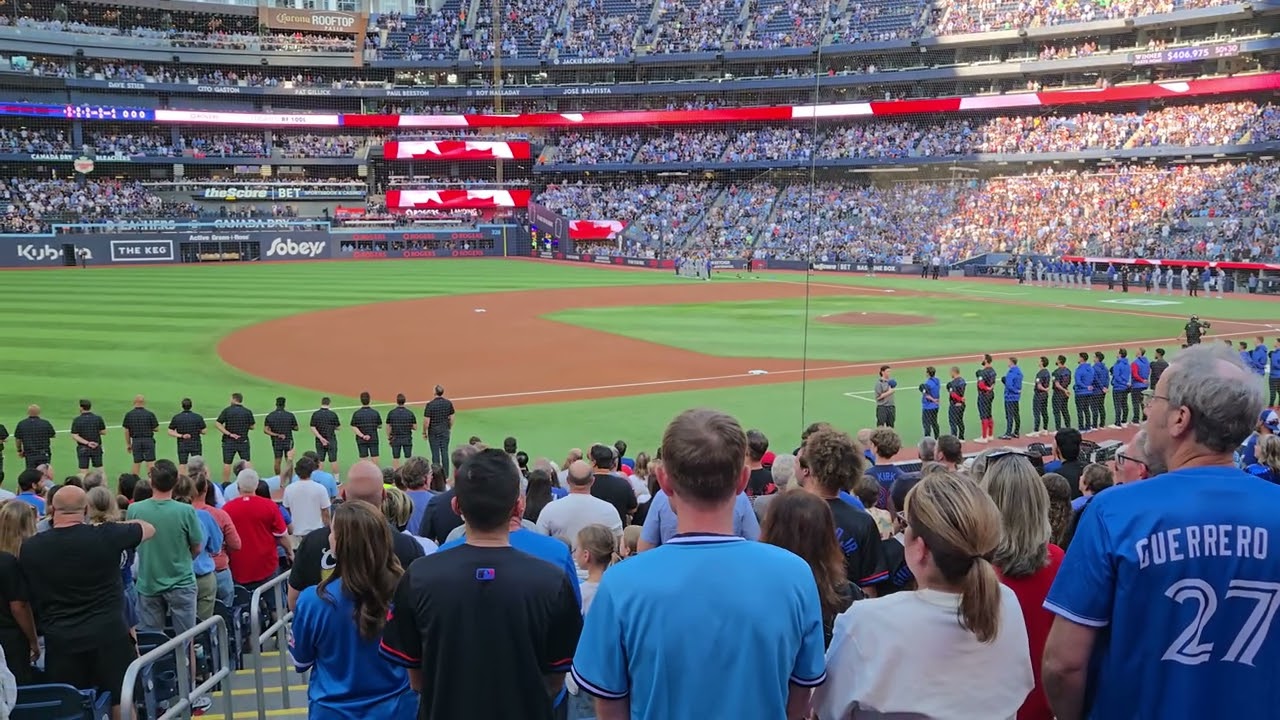 Canadian National Anthem, Blue Jays vs Royals, Rogers Centre, Toronto Ontario, August 1st, 2025. 4K