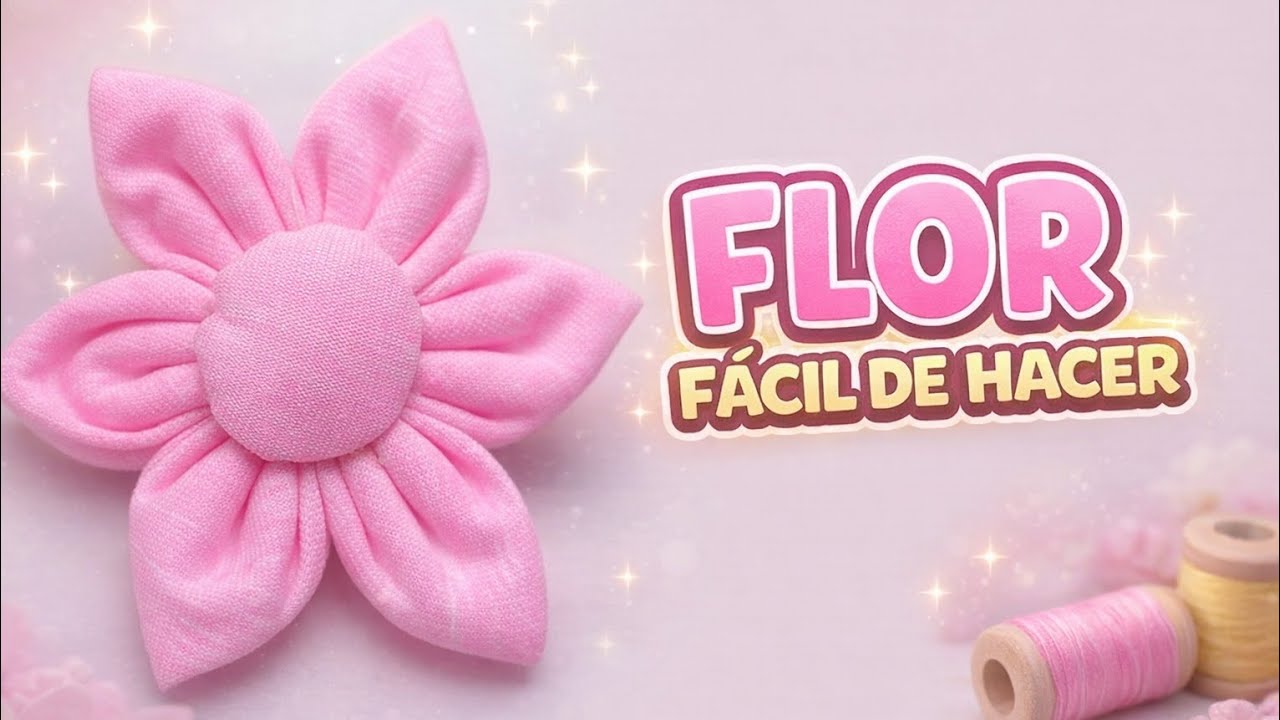 Flor facil de hacer en simples pasos #hechoamano #diy #cute