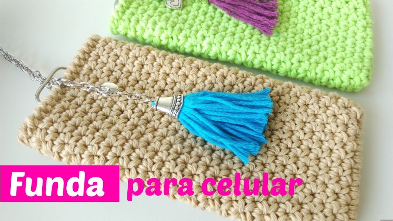 Funda crochet para celular