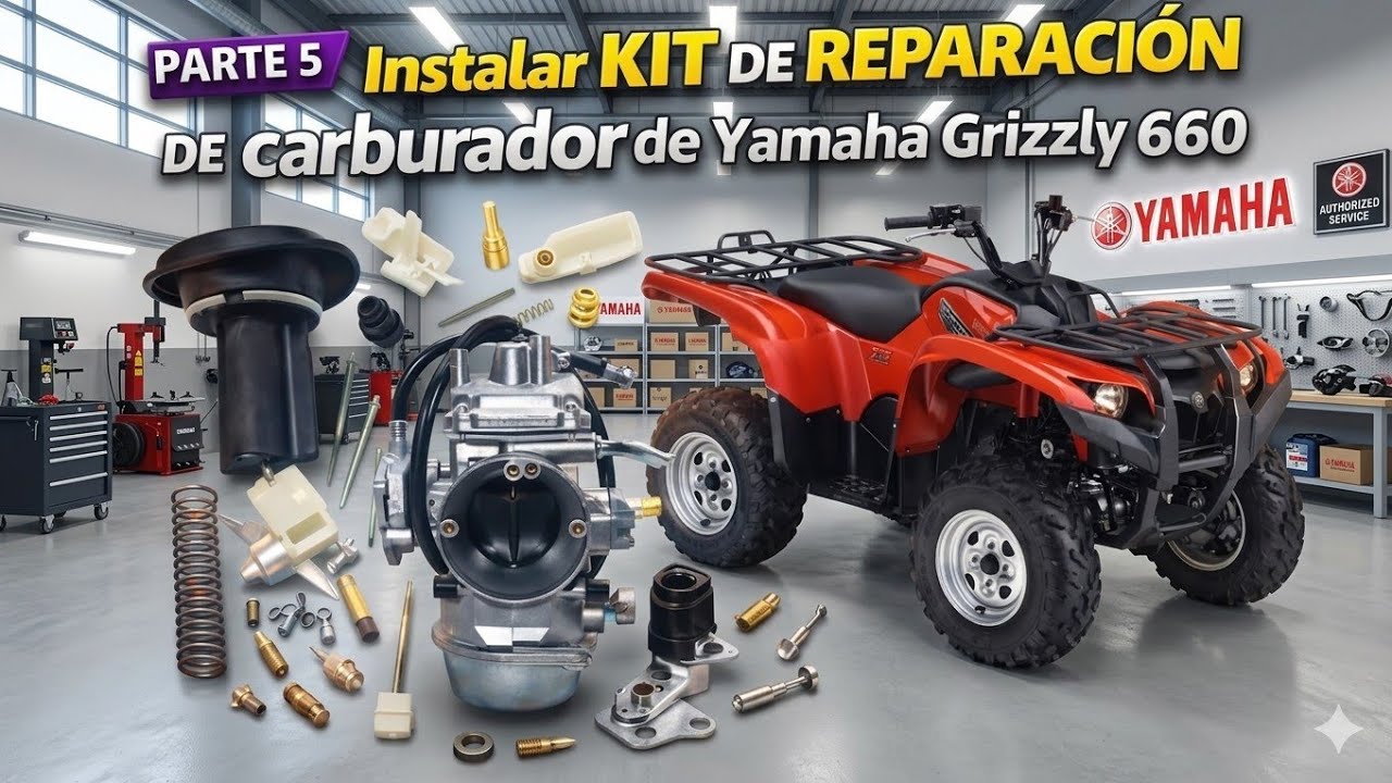 PARTE 5: ATV YAMAHA GRIZZLY 660 LIMPIEZA DE CARBURADOR Y MONTAJE .