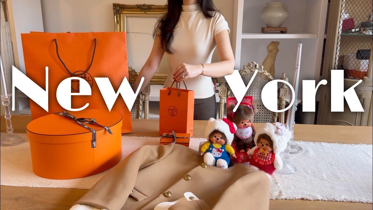 Видеоблог о покупках Hermes, распаковке нарядов, дне рождения мужа, вождении в Нью-Йорке