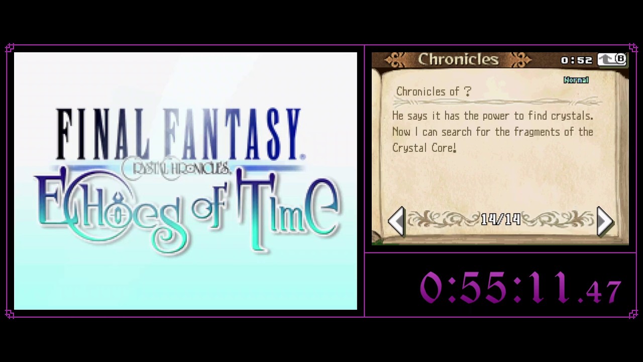 Final Fantasy Crystal Chronicles: Echoes of Time - Any% Major Glitches