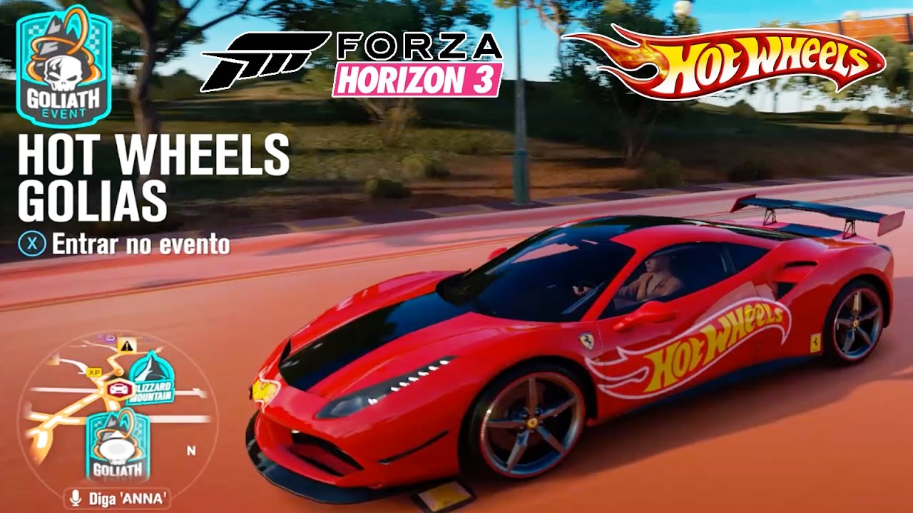 Hot Wheels FINAL do Jogo Forza Horizon 3 em Evento do Golias com Ferrari 488