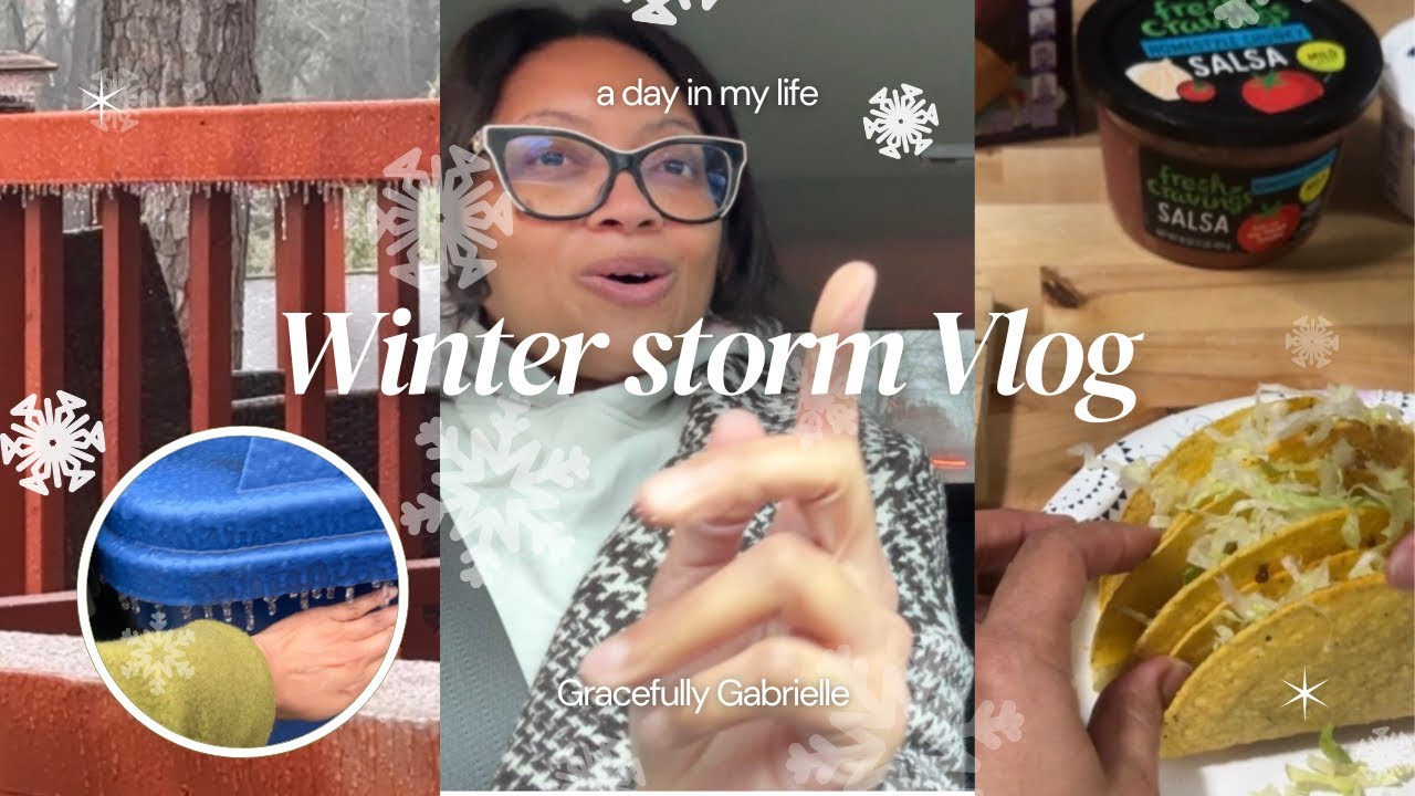 Winter Storm Vlog ❄️ Ice Storm, Taco Night, No Nighttime Routine & Wendy’s Chili