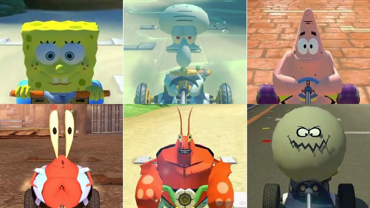 If 6 SpongeBob SquarePants Characters Were In Mario Kart 8 Games