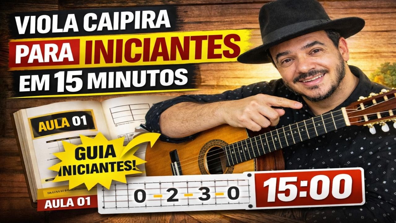 Como Tocar Viola Caipira em 15 Minutos (Aula do Zero para Iniciantes)