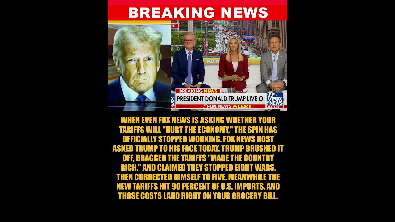 BREAKING: Even Fox News is now questioning whether Trump's tariffs will hurt the economyThe.....