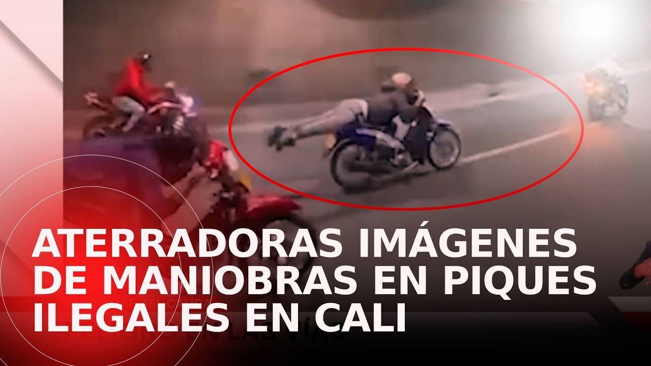 VIDEO | Aterradoras maniobras de motociclistas dentro de un túnel en piques ilegales en Cali