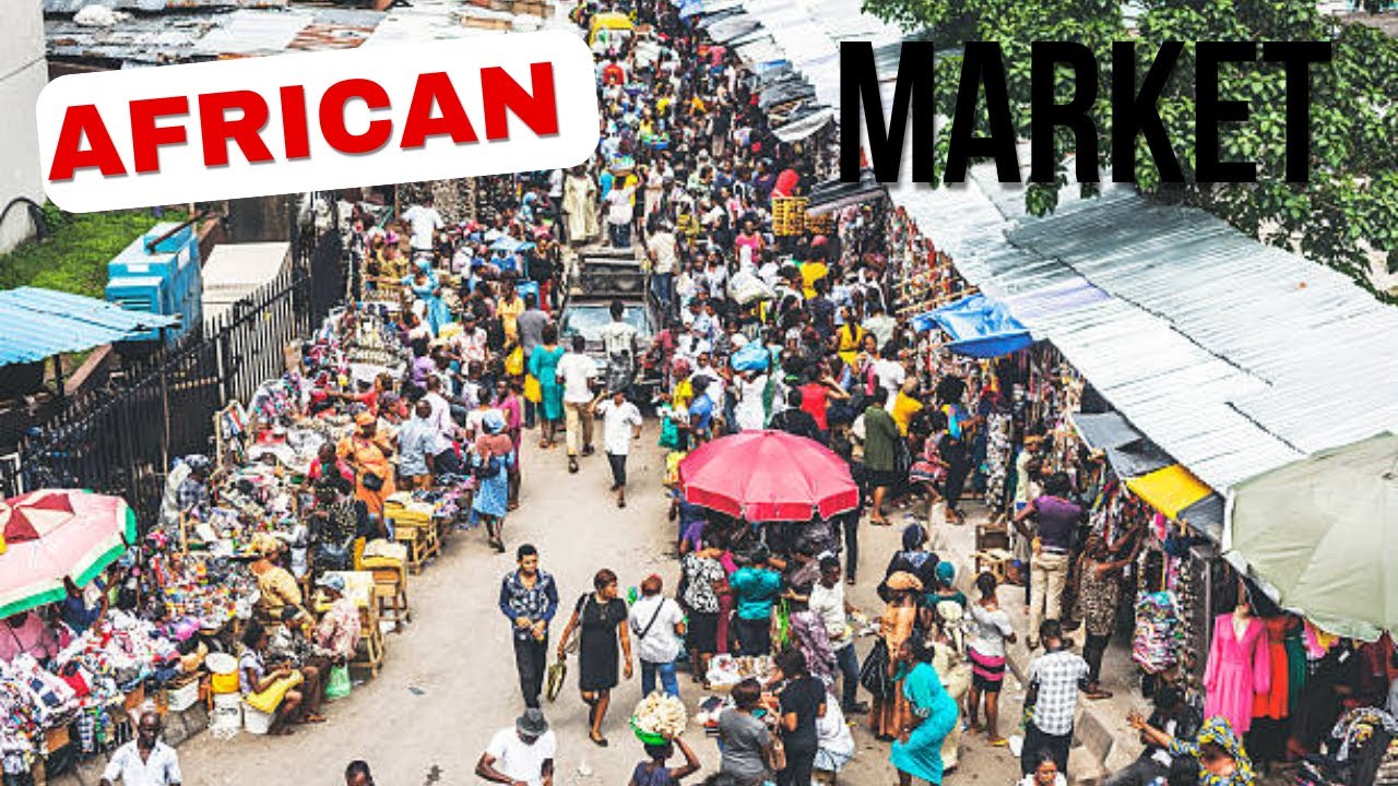 Local Market Day in Navrongo Ghana West Africa (African Market)