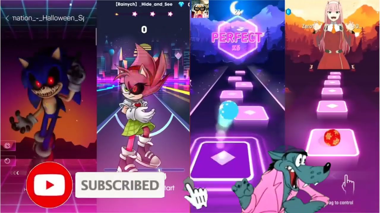 Sonic Exe VS Amy Exe VS Minecraft VS 2 Phut Hon / Top Music Games