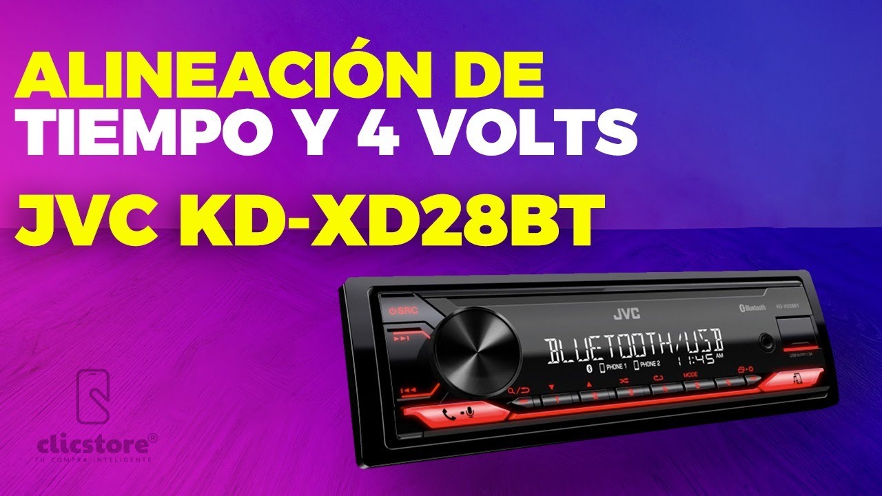 JVC KD-XD28BT | Alineación de tiempo y 4 volts