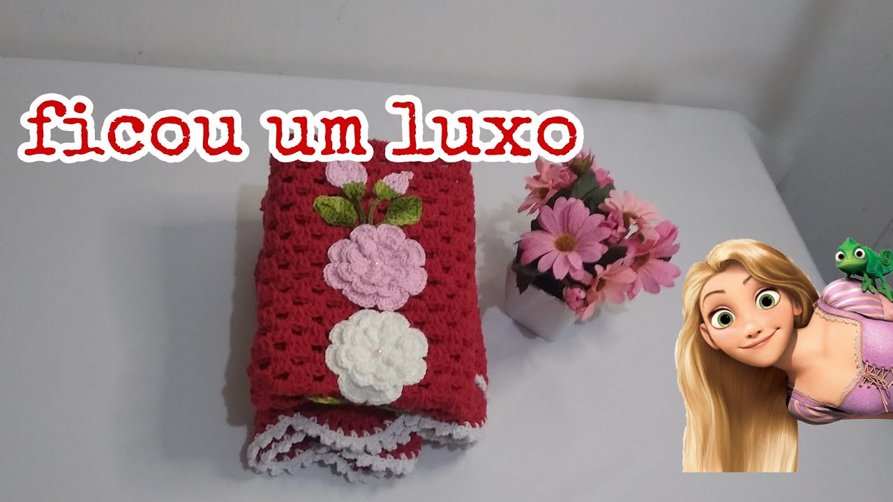 capa de gal&atilde;o de &aacute;gua de croch&ecirc; + pano de microondas #vlog
