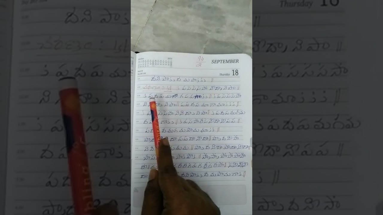 Srivalli 94 song pallavi and 1st charanam notation🙏.