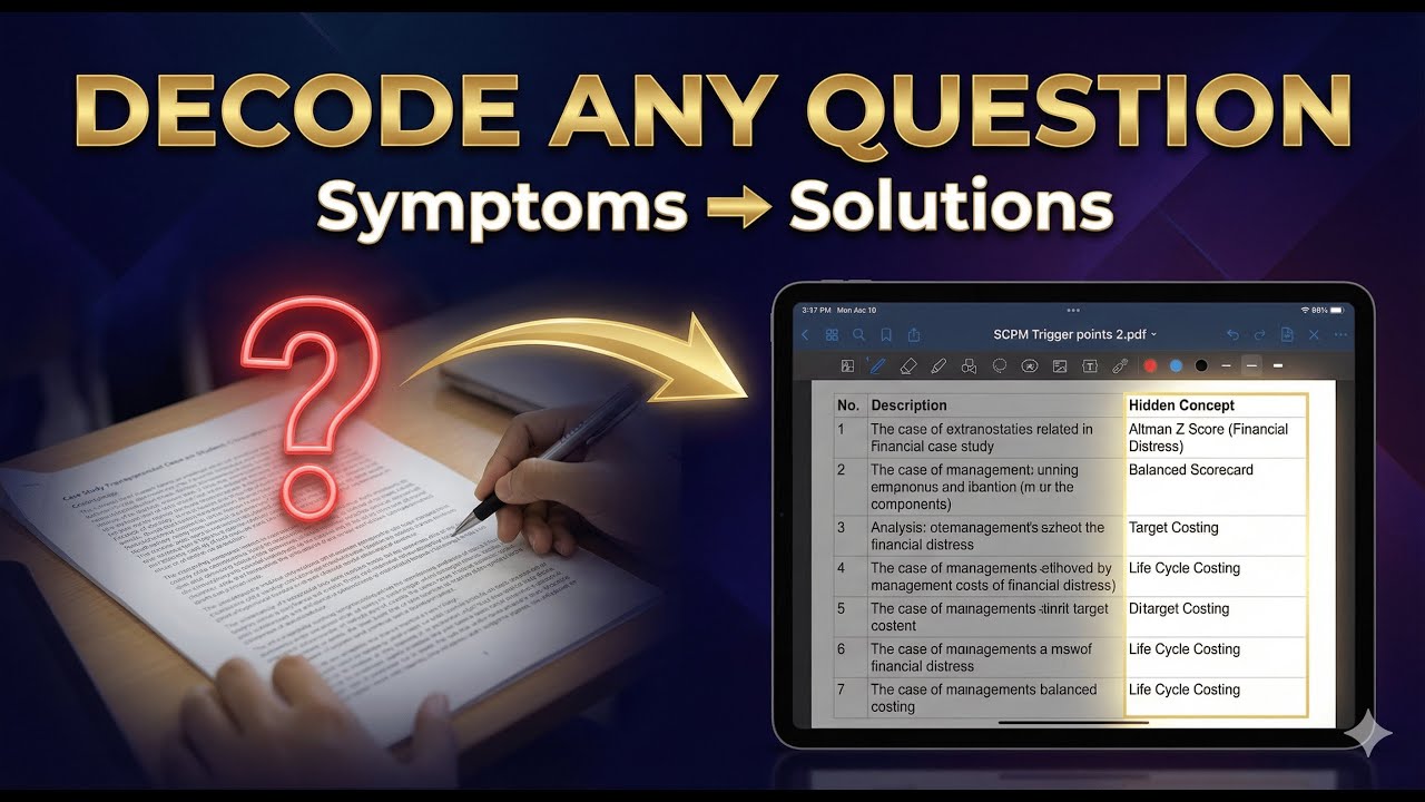 Decode ANY SCPM concept in IBS Case Study: The 'Trigger Point' Cheat Sheet | CA Final IBS | Jan'26