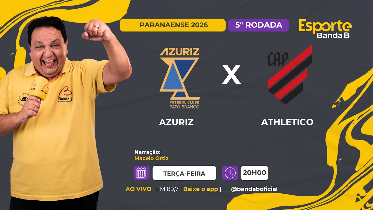 🛑#AOVIVO - AZURIZ X ATHLETICO I 5ª RODADA CAMPEONATO PARANAENSE (20/01)