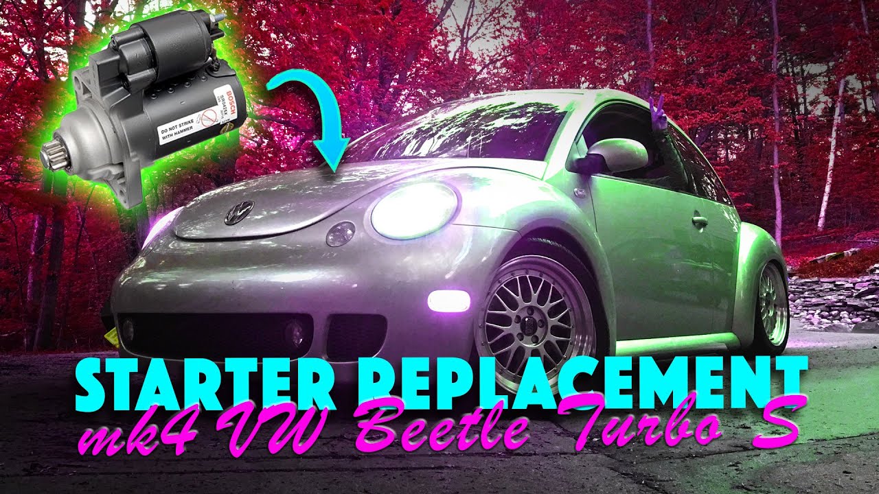 Как заменить стартер в VW Beetle MKIV 1.8T